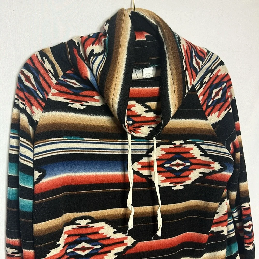 Multicolor Southwestern Patterned Hoodie - Picture 2 of 5